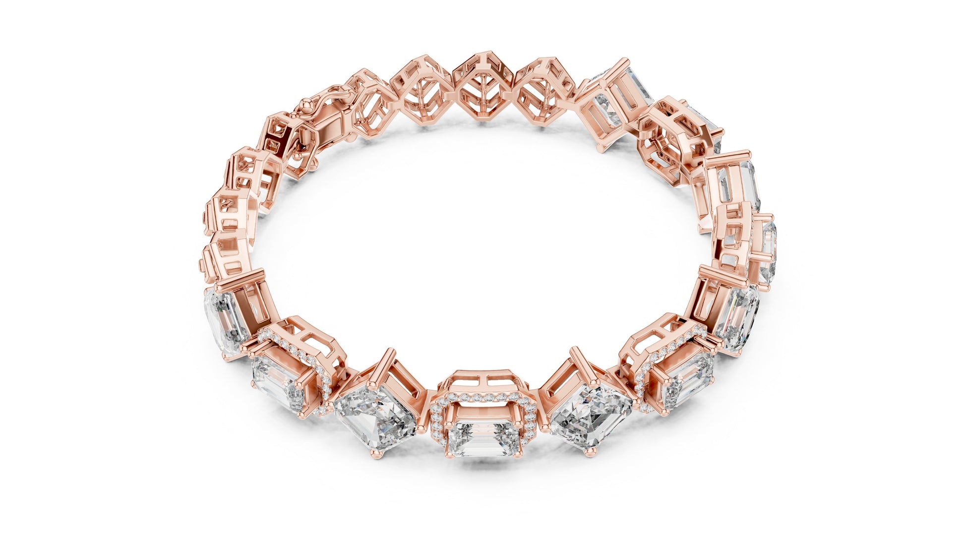 Emerald Tennis Lab Grown Diamond Bracelet