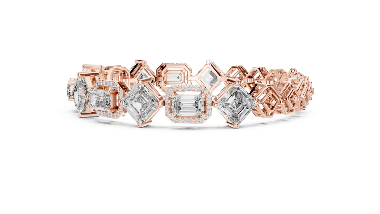 Emerald Tennis Lab Grown Diamond Bracelet