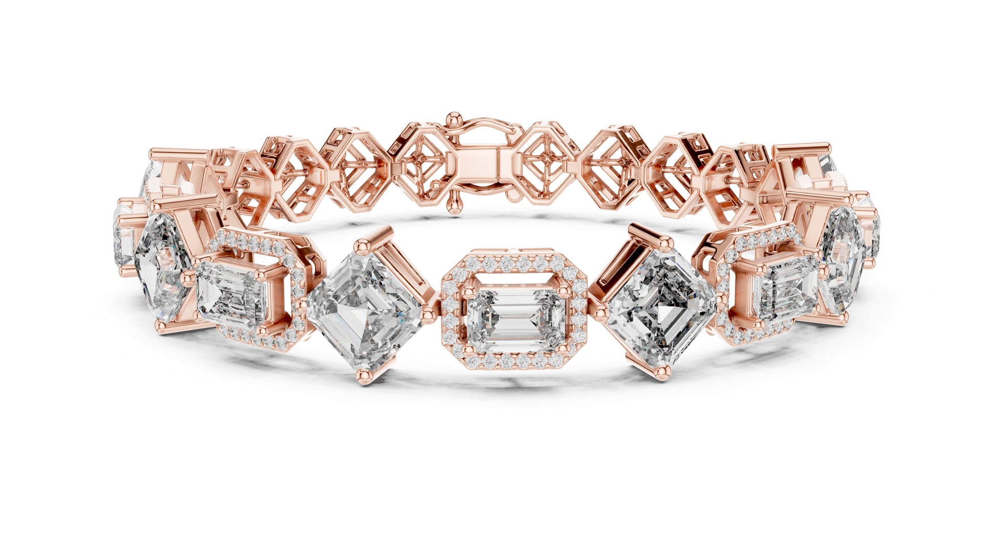 Emerald Tennis Lab Grown Diamond Bracelet