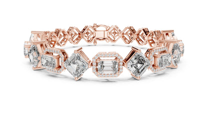 Emerald Tennis Lab Grown Diamond Bracelet