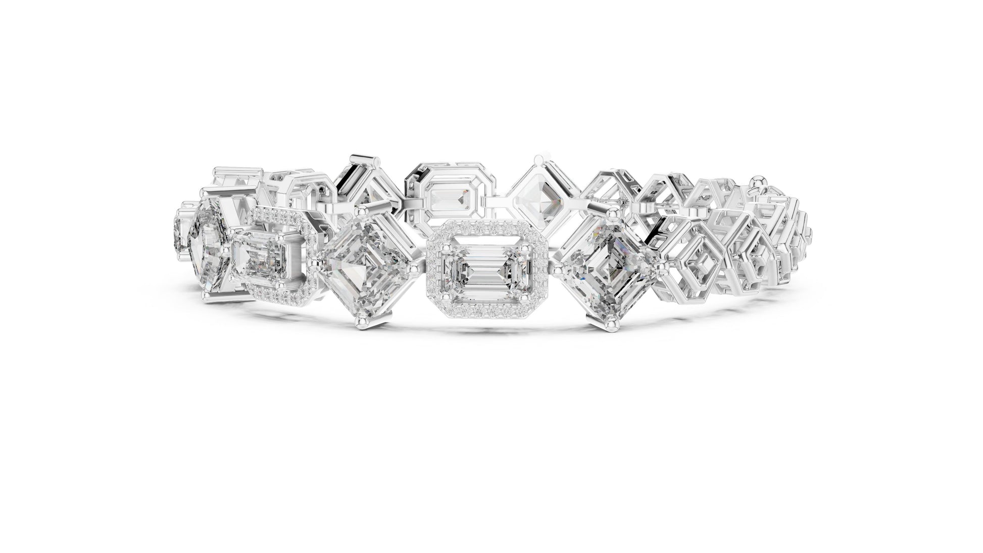 Emerald Tennis Lab Grown Diamond Bracelet