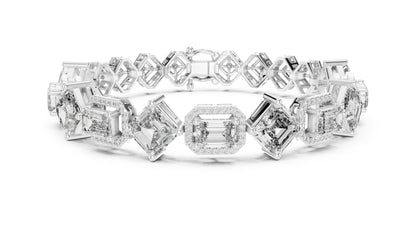 Emerald Tennis Lab Grown Diamond Bracelet