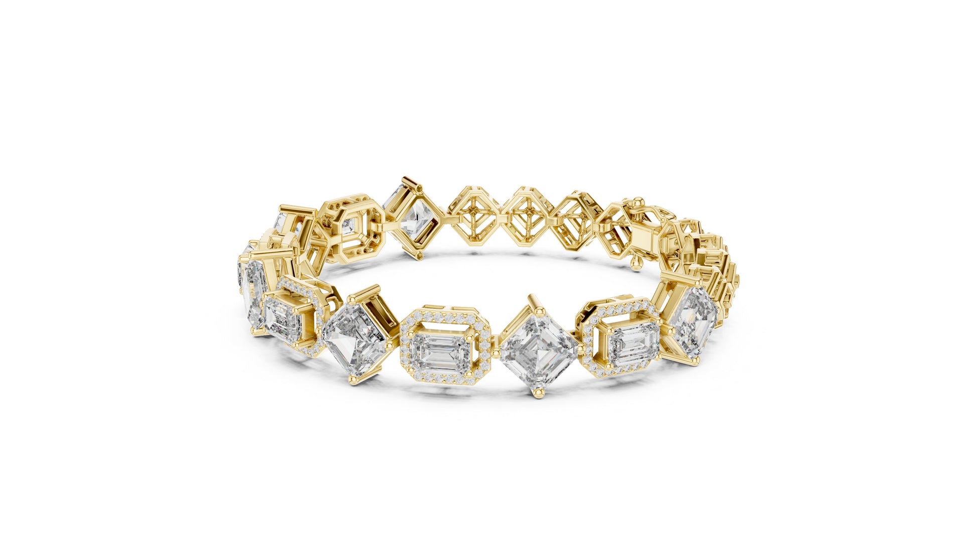 Emerald Tennis Lab Grown Diamond Bracelet