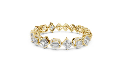 Emerald Tennis Lab Grown Diamond Bracelet
