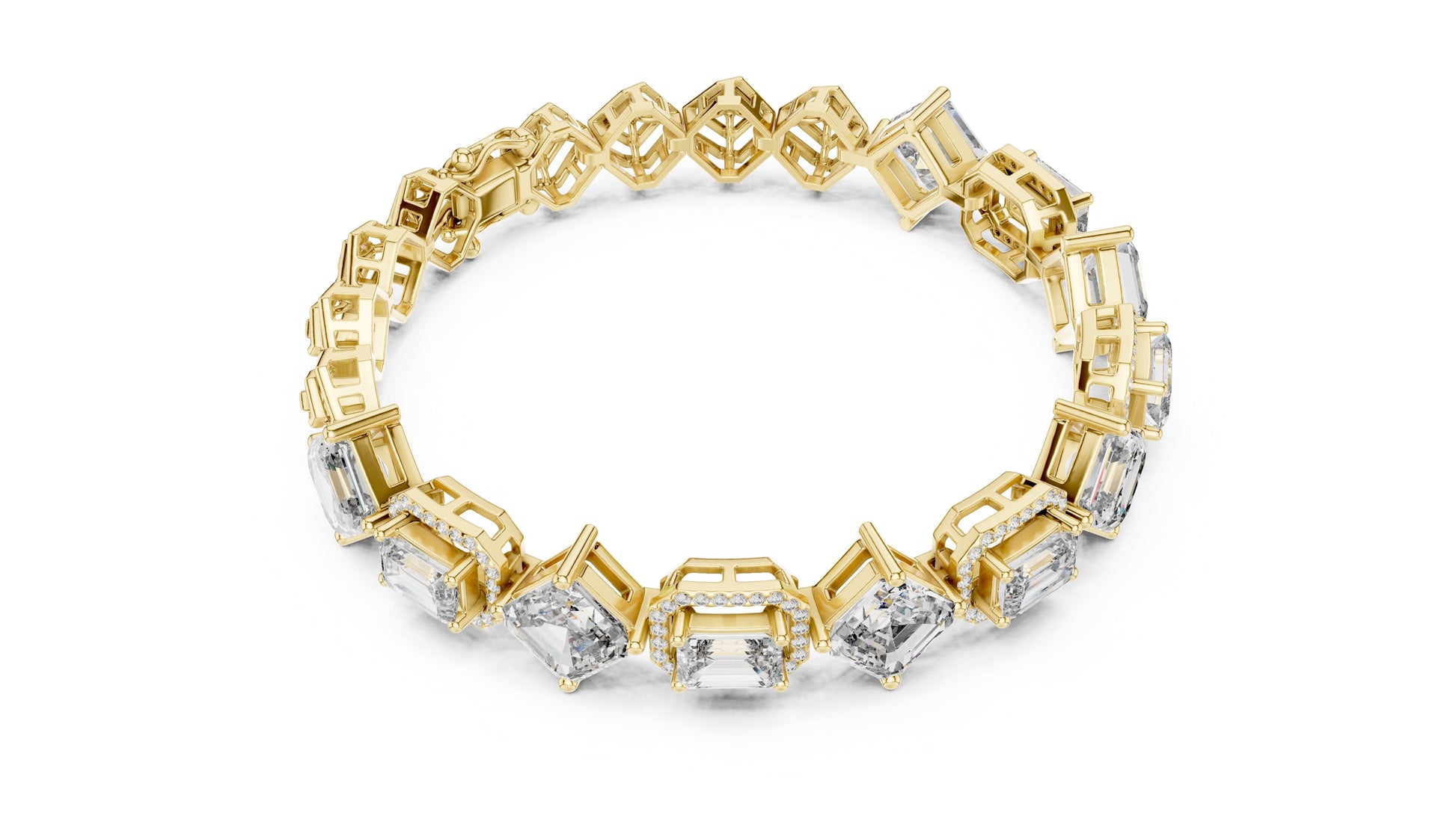 Emerald Tennis Lab Grown Diamond Bracelet
