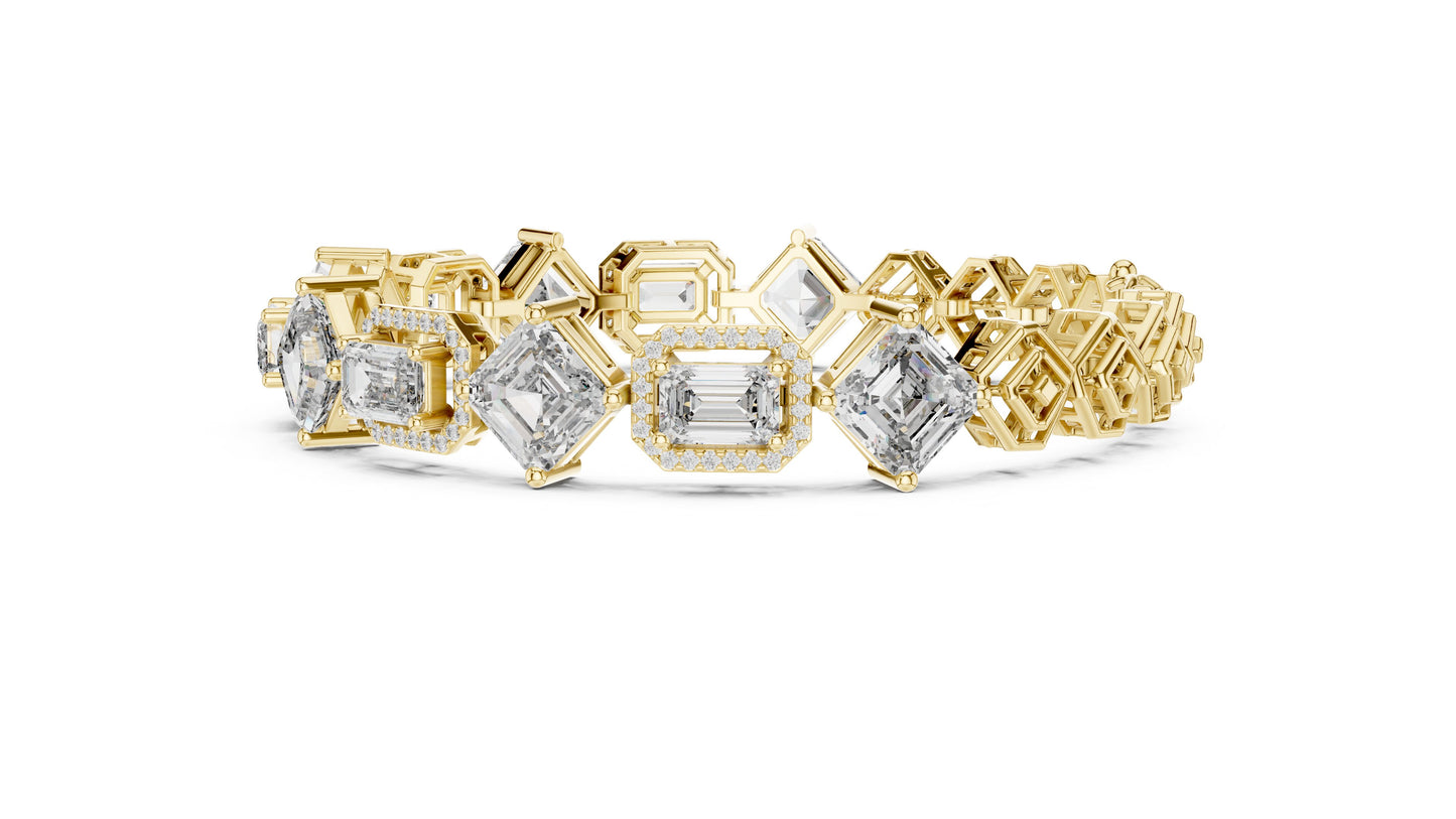 Emerald Tennis Lab Grown Diamond Bracelet