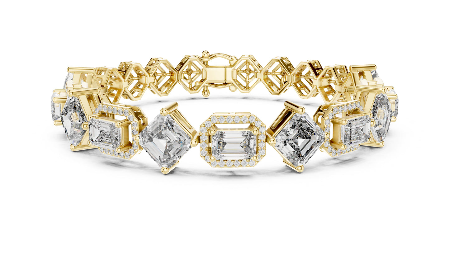 Emerald Tennis Lab Grown Diamond Bracelet