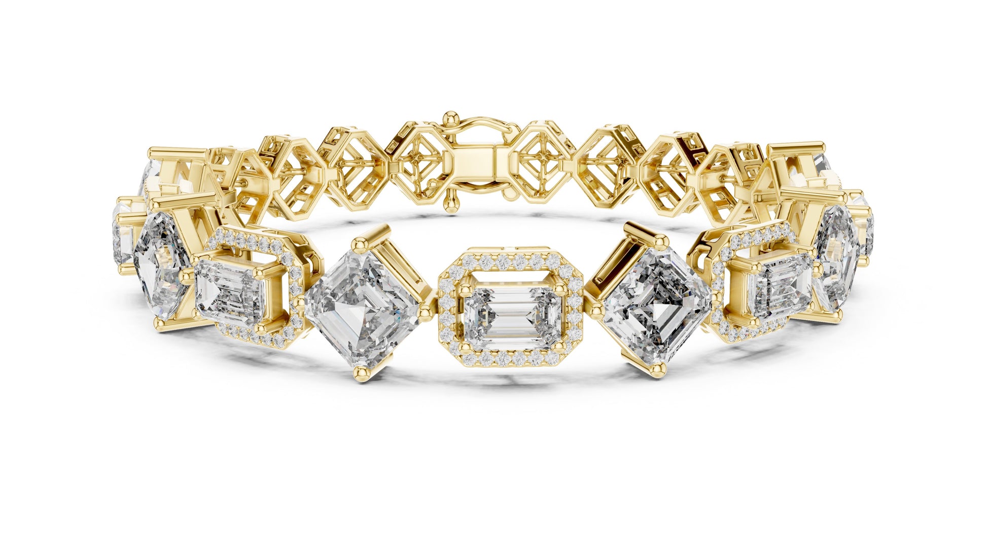 Emerald Tennis Lab Grown Diamond Bracelet