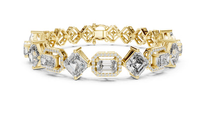 Emerald Tennis Lab Grown Diamond Bracelet