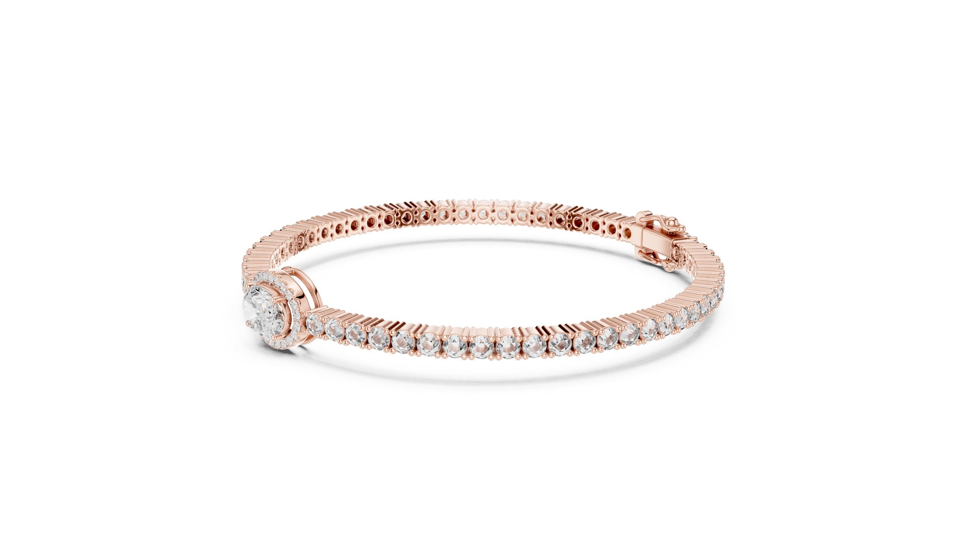 Round Tennis Lab Grown Diamond Bracelet