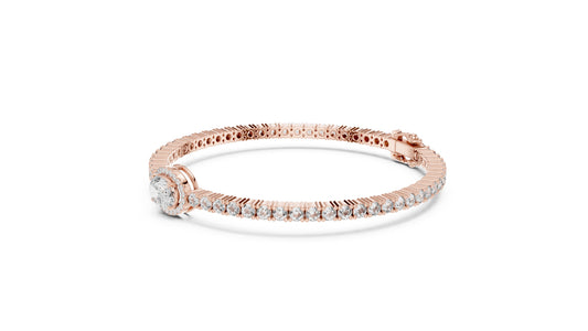 Round Tennis Lab Grown Diamond Bracelet