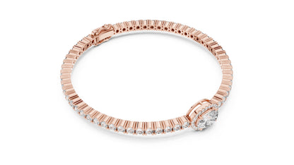 Round Tennis Lab Grown Diamond Bracelet