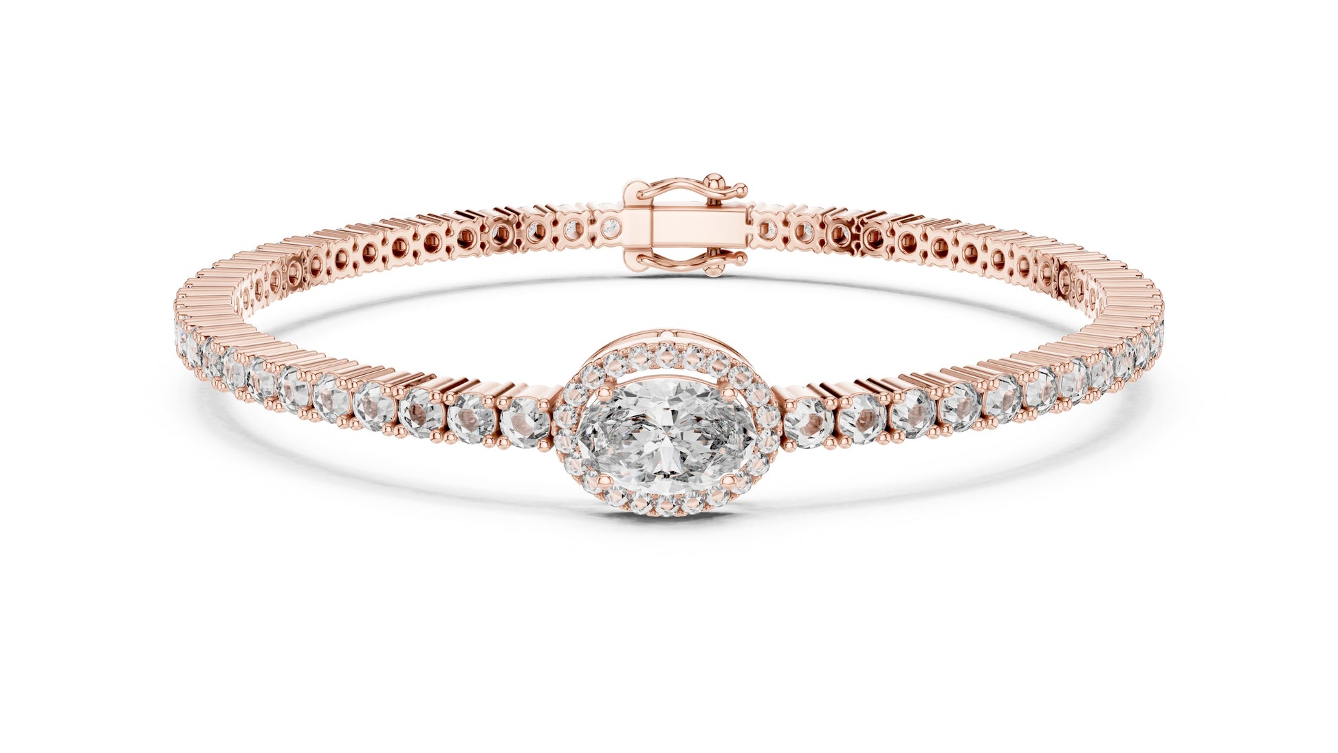 Round Tennis Lab Grown Diamond Bracelet