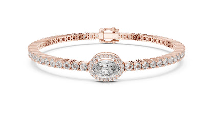 Round Tennis Lab Grown Diamond Bracelet