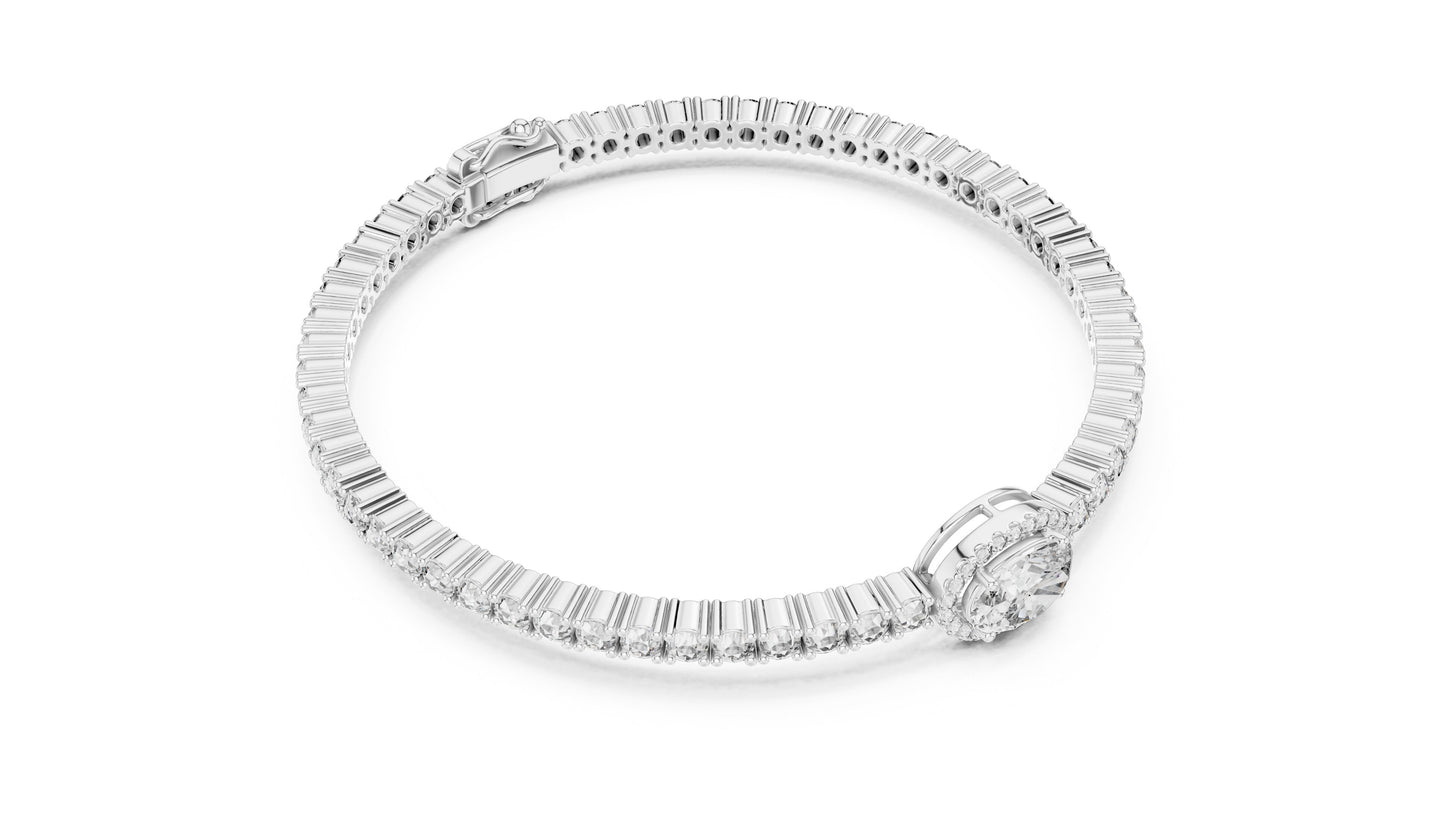 Round Tennis Lab Grown Diamond Bracelet