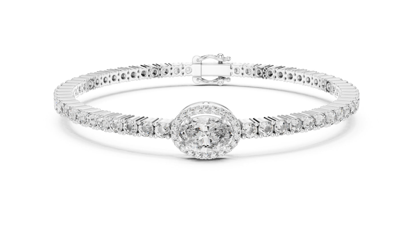 Round Tennis Lab Grown Diamond Bracelet