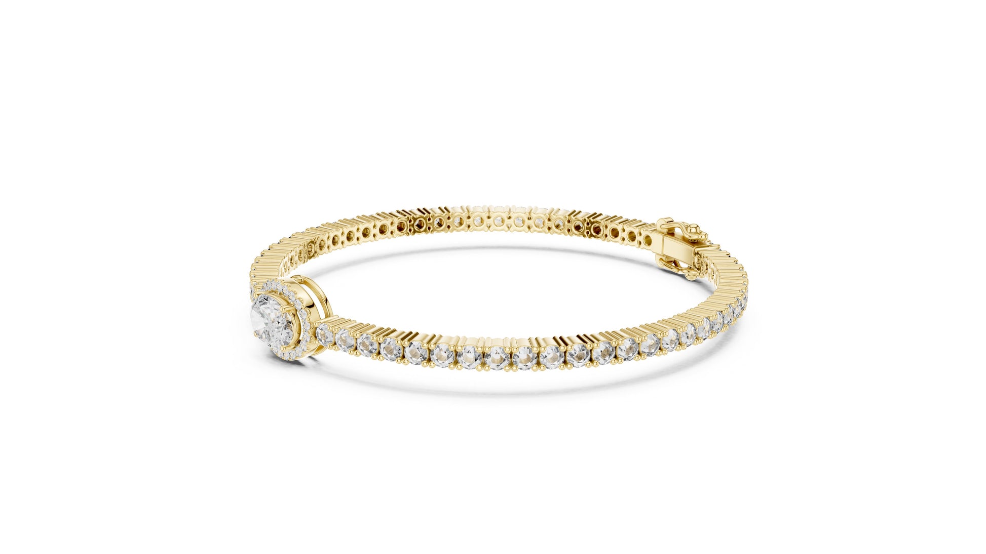 Round Tennis Lab Grown Diamond Bracelet