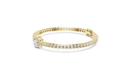 Round Tennis Lab Grown Diamond Bracelet