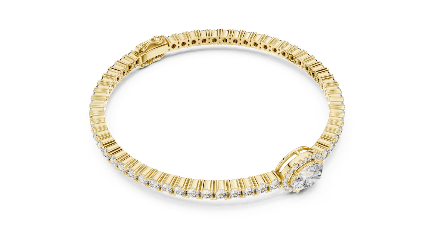 Round Tennis Lab Grown Diamond Bracelet