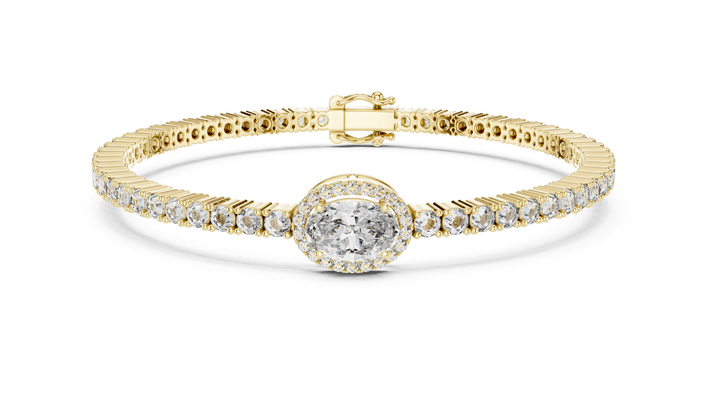 Round Tennis Lab Grown Diamond Bracelet