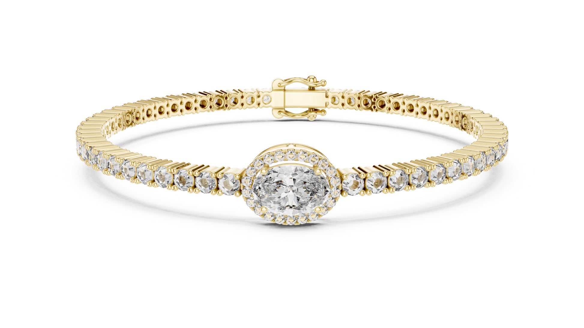 Round Tennis Lab Grown Diamond Bracelet