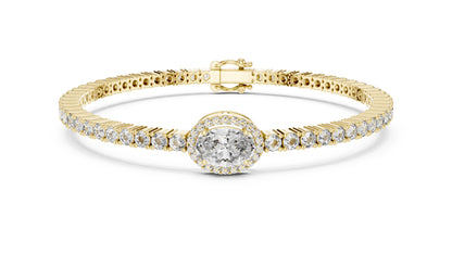 Round Tennis Lab Grown Diamond Bracelet