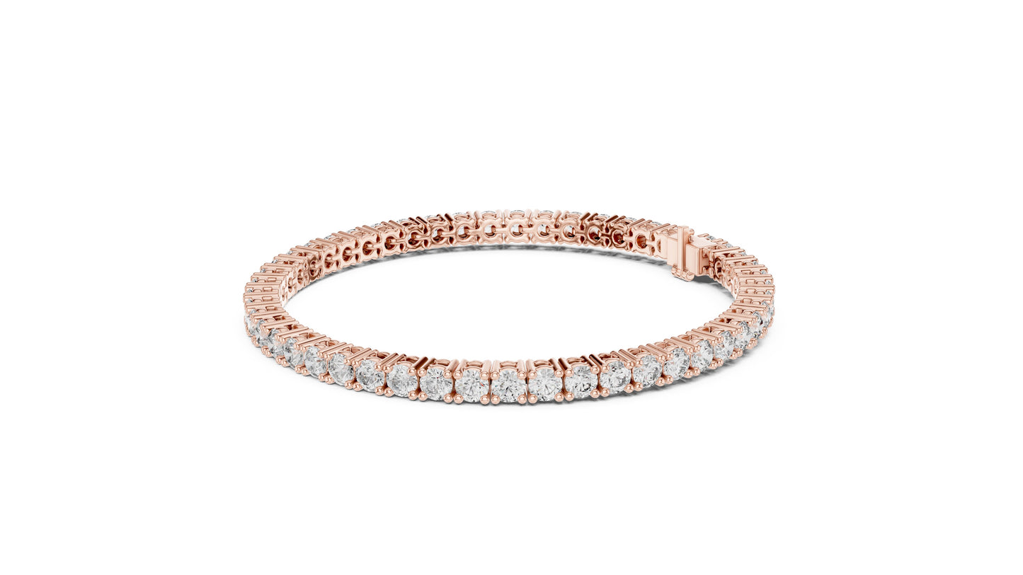 Round Tennis Lab Grown Diamond Bracelet