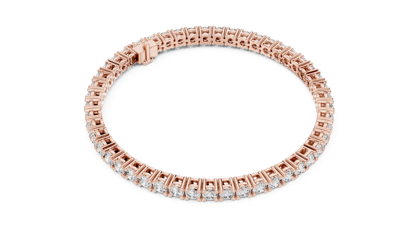 Round Tennis Lab Grown Diamond Bracelet