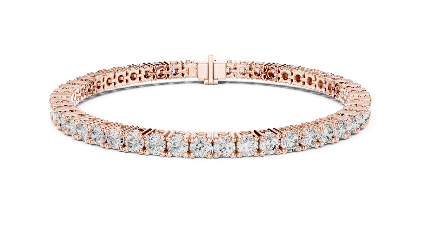 Round Tennis Lab Grown Diamond Bracelet