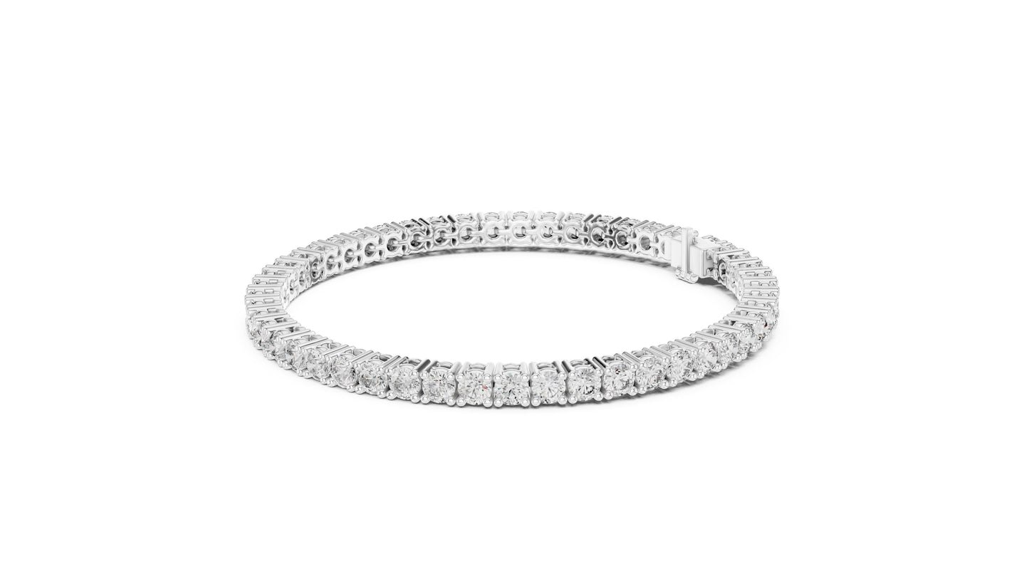 Round Tennis Lab Grown Diamond Bracelet