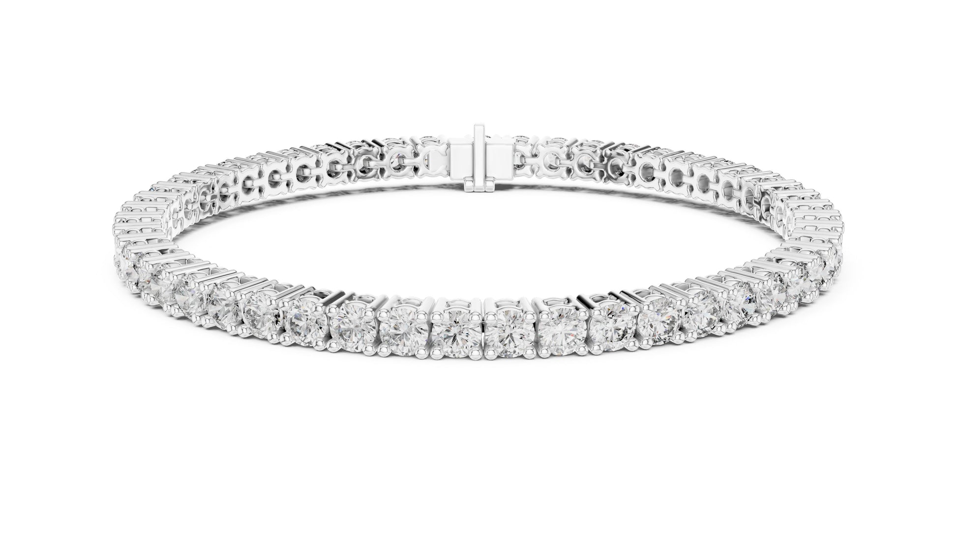 Round Tennis Lab Grown Diamond Bracelet