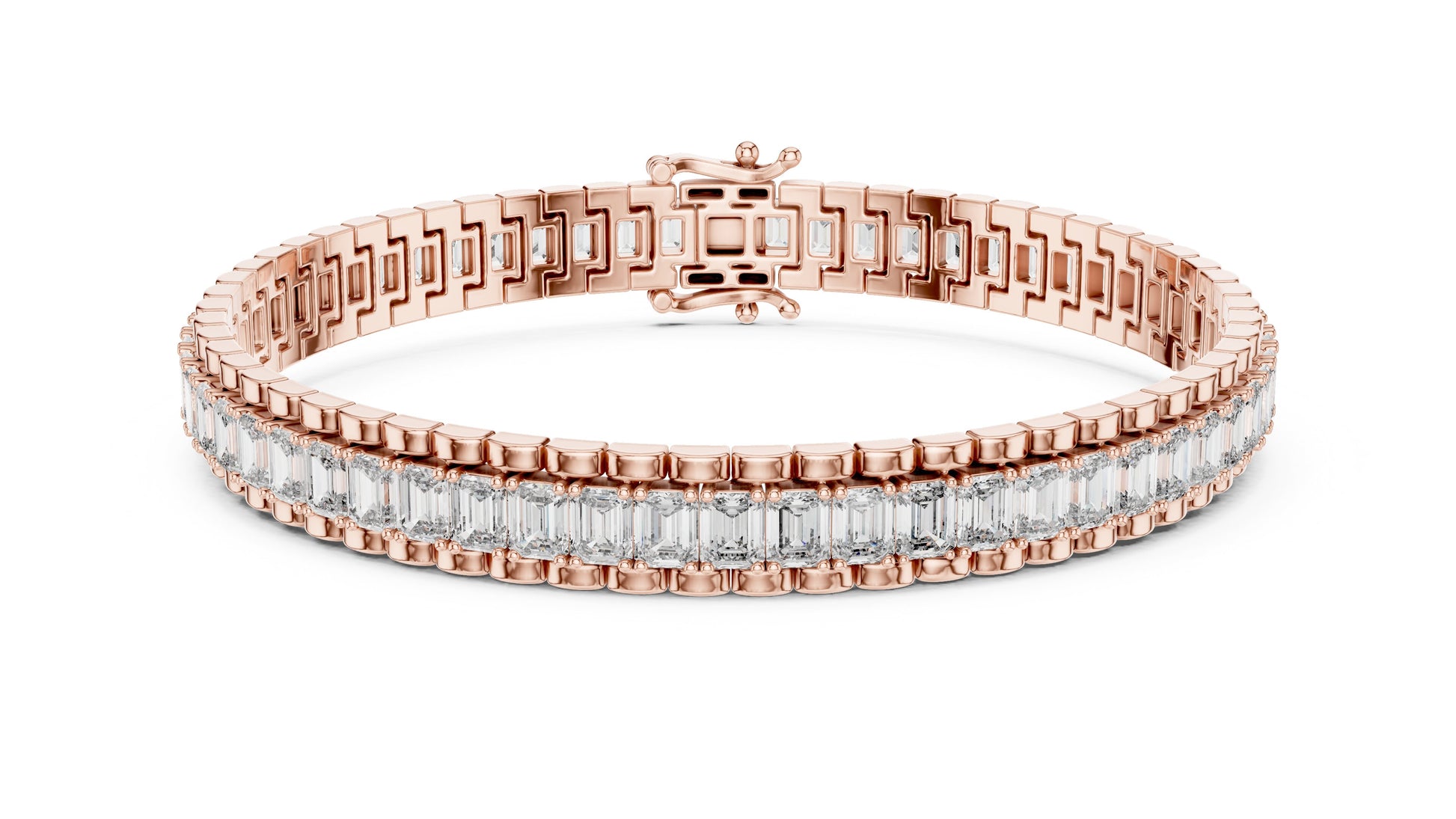 Emerald Tennis Lab Grown Diamond Bracelet