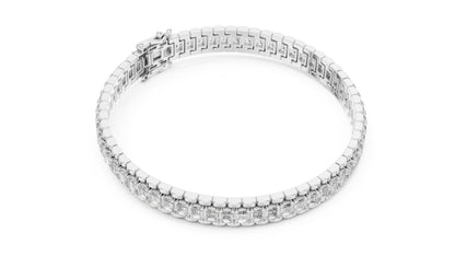 Emerald Tennis Lab Grown Diamond Bracelet
