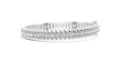 Emerald Tennis Lab Grown Diamond Bracelet