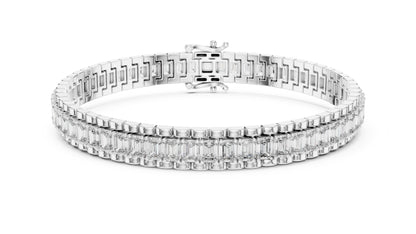 Emerald Tennis Lab Grown Diamond Bracelet