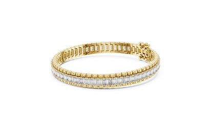 Emerald Tennis Lab Grown Diamond Bracelet