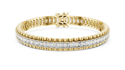 Emerald Tennis Lab Grown Diamond Bracelet