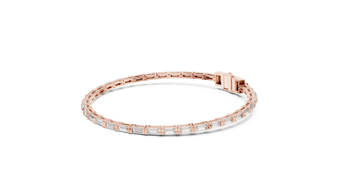 Emerald Tennis Lab Grown Diamond Bracelet