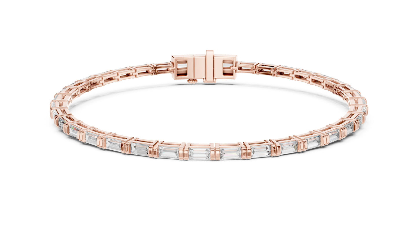 Emerald Tennis Lab Grown Diamond Bracelet