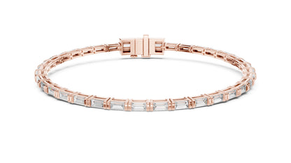 Emerald Tennis Lab Grown Diamond Bracelet