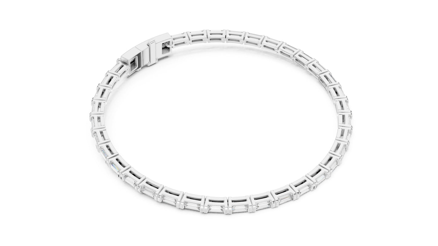 Emerald Tennis Lab Grown Diamond Bracelet