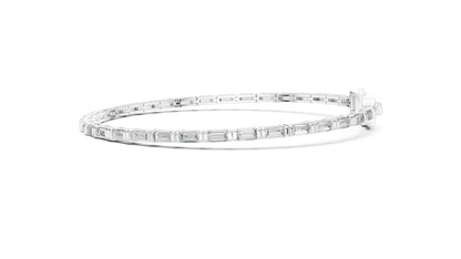 Emerald Tennis Lab Grown Diamond Bracelet