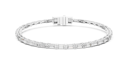 Emerald Tennis Lab Grown Diamond Bracelet