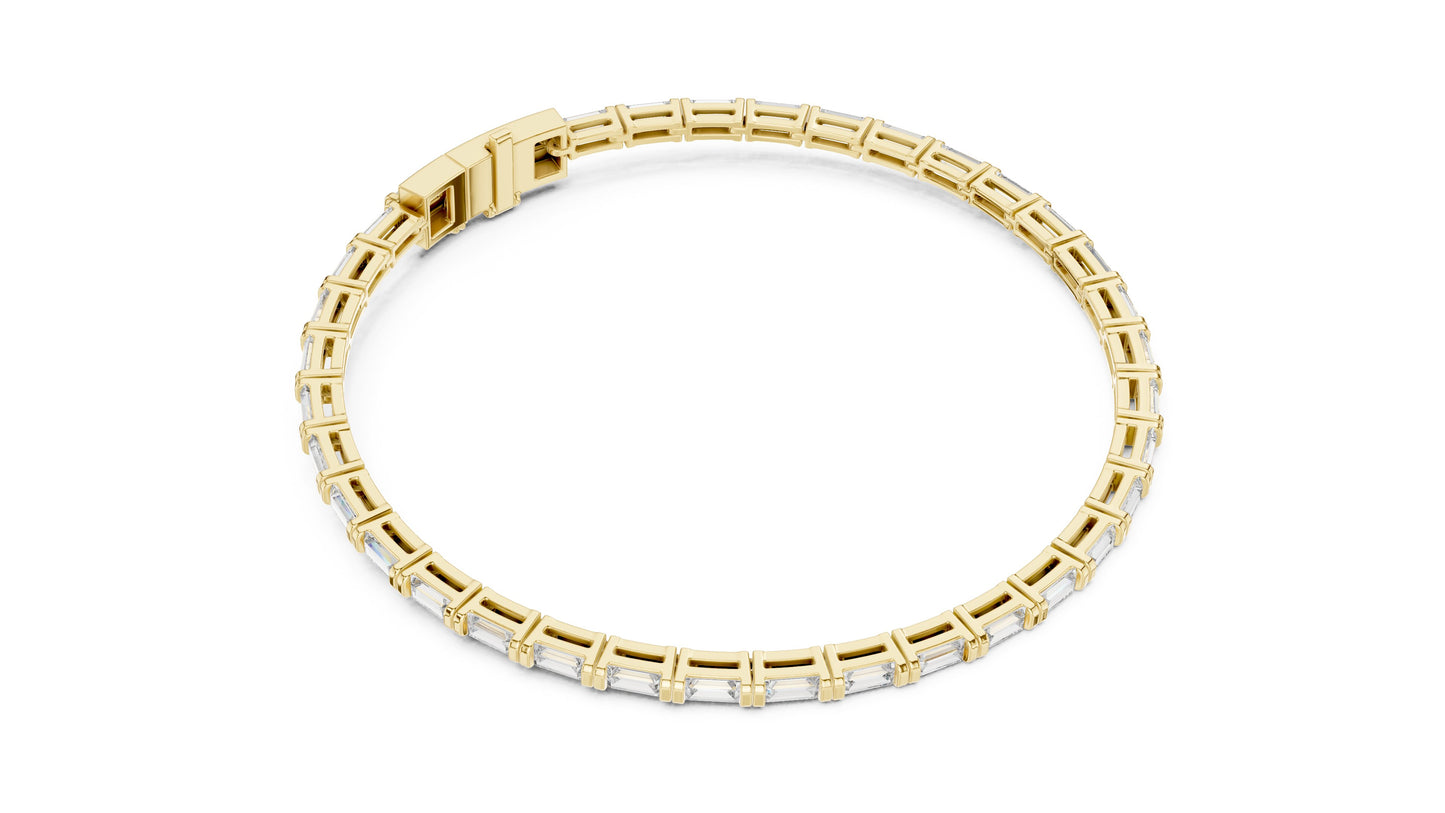 Emerald Tennis Lab Grown Diamond Bracelet