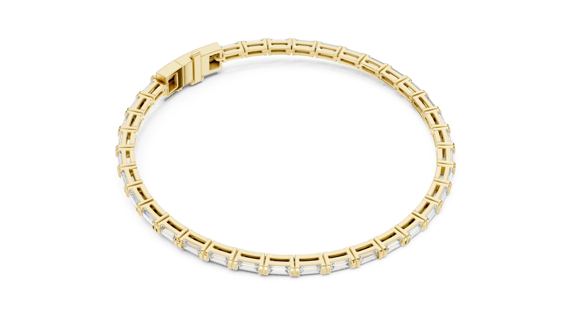 Emerald Tennis Lab Grown Diamond Bracelet