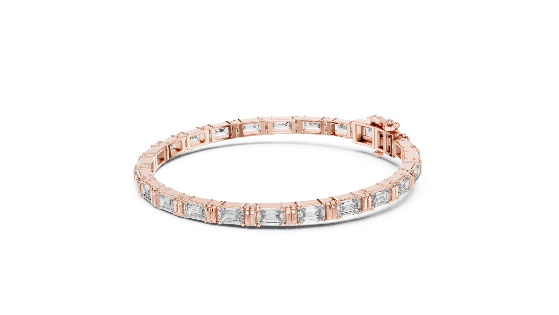 Emerald Tennis Lab Grown Diamond Bracelet