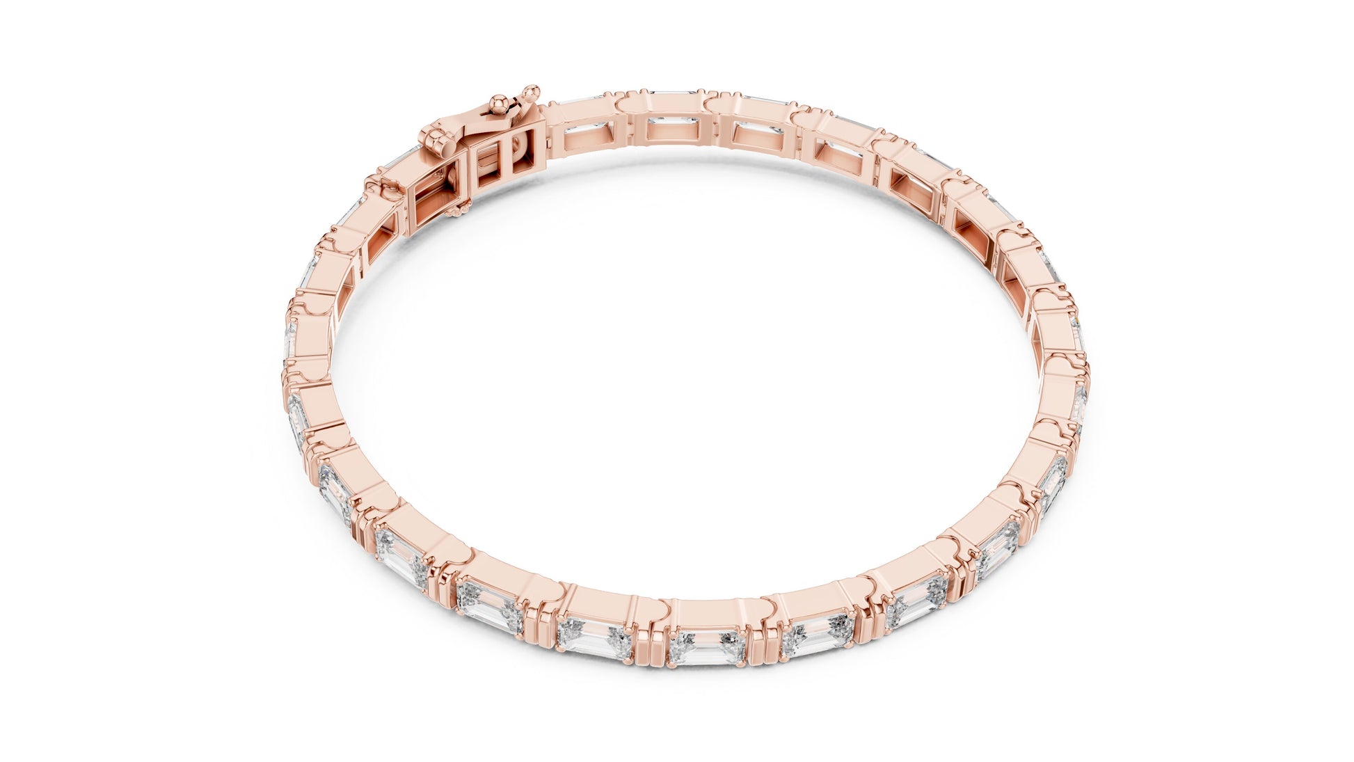 Emerald Tennis Lab Grown Diamond Bracelet
