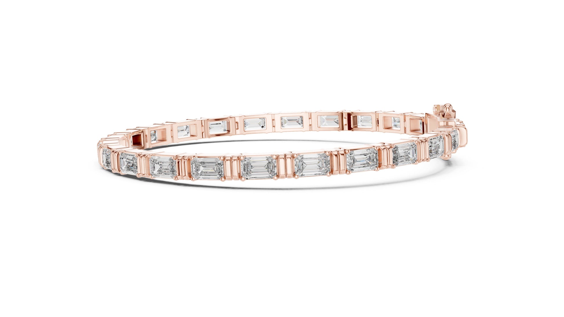 Emerald Tennis Lab Grown Diamond Bracelet