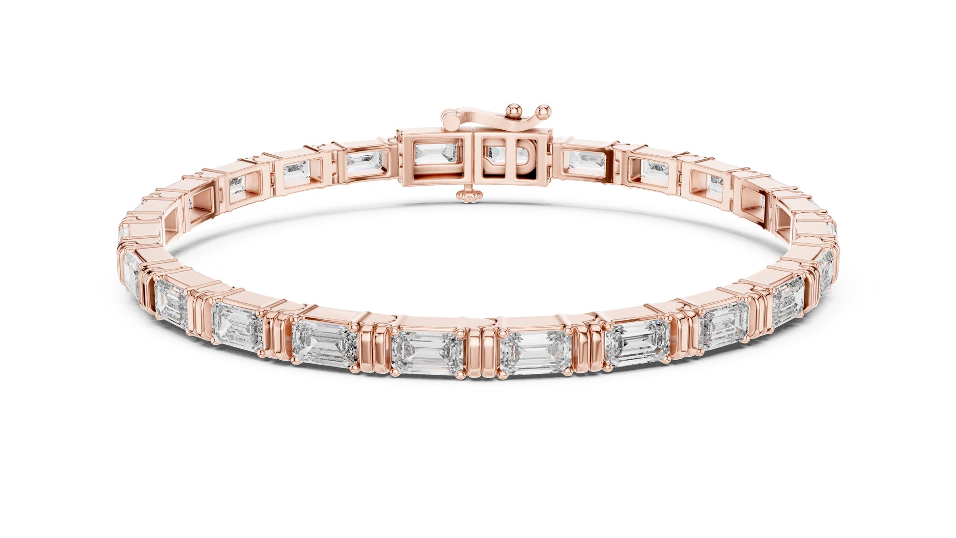 Emerald Tennis Lab Grown Diamond Bracelet