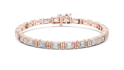 Emerald Tennis Lab Grown Diamond Bracelet